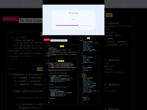 How to Make Download Progress bar For Website | #html #css #javascript   #shorts