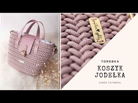🌸 Torebka Koszyk Jodełka 🌸 crochet basket bag || herringbone stitch || video tutorial 🌸