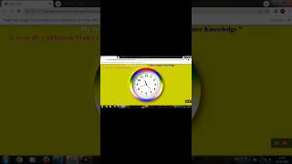 Analog clock using HTML CSS JavaScript @Abhishekkushwahavlogs143