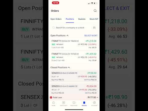 📉📉📉📉📉😂😂today loss in sensex nd recover Finnifty😀😀😀 day 4th