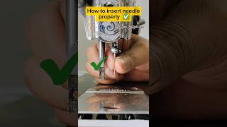 How to insert a needle properly ✅ in half shuttle sewing machine !