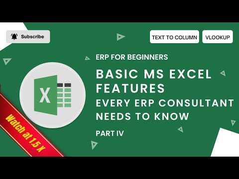 Basic EXCEL Features Every ERP Consultant NEEDS To Know | Part 4