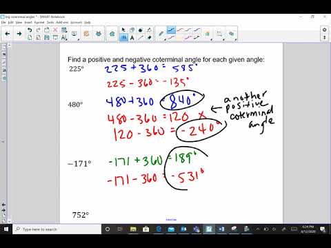 trig coterminal angles