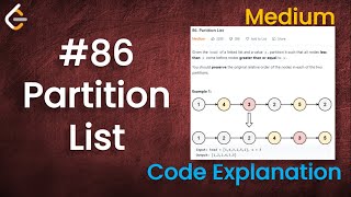 Partition List | Live Coding with Explanation | Leetcode - 86