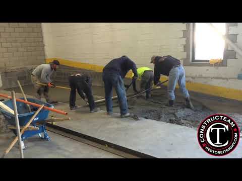 CONSTRUCTEAM demonstrates the Leveling Of A New Concrete Pad