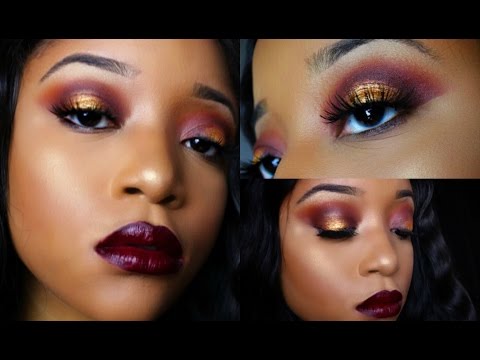METALLIC HALO EYES & DEEP PLUM LIPS  |THE GLAM CHO
