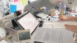 🎐🥲 study with me: mATH (realtime, 3hours) ft. my anger and rain sounds 🙇‍♀️