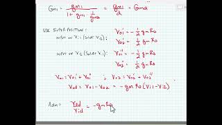 ECE3204 Lecture 12B - Differential Mode Gain of Source-coupled Pairs