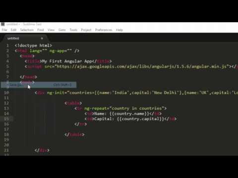 ng repeat directive in AngularJS tutorial for beginners