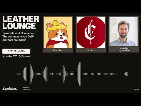Leather Lounge Ep. 10: Building Charisma DAO with Rozar