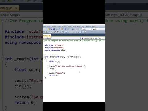 C++ Program Square Root of a Number |C++ Tutorial #cpptutorial #cppprogramming #shortsvideo #print