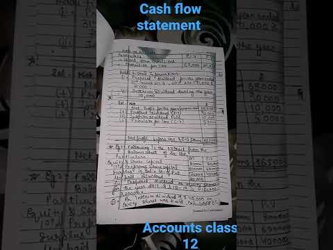 cash flow statement || class 12 ACCOUNTS