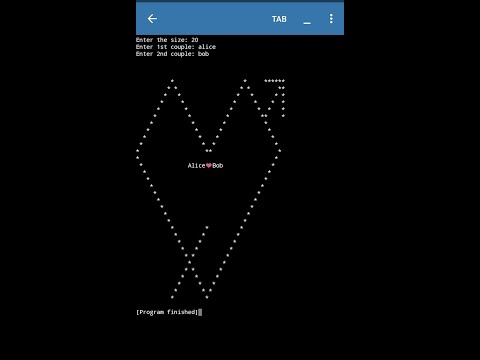 How to print heart with an arrow and lovers names, #shorts, #pydroid,#python,#coding,#pattern,#shape