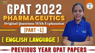 GPAT 2022 (Part-1) PHARMACEUTICS || PYQ PAPER SOLUTION WITH DETAIL EXPLANATION