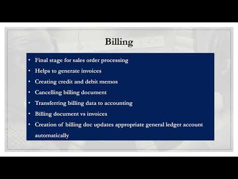 SAP Order to Cash Process - step 7 Billing process