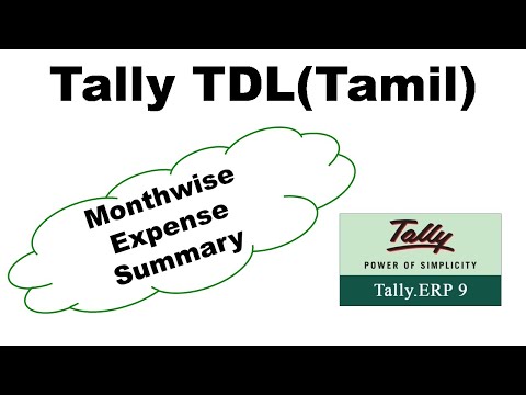 FREE TDL -  EXPENSES SUMMARY(தமிழ்)