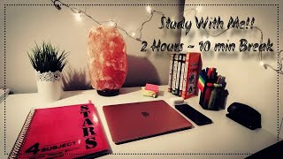 Study With Me!! (2 hours, Relaxing music) #studymotivation #studywithmerealtime