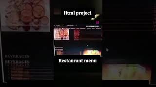 html project:- Restaurant Menu.... #coding #programming #webdevelopment #project #html