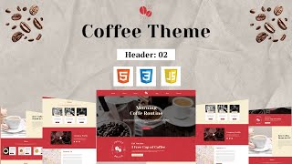 Coffee Shop Website Design: 2025 PSD to HTML Guide | Header