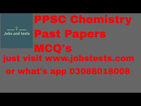 ppsc chemistry syllabus and past papers (2020)