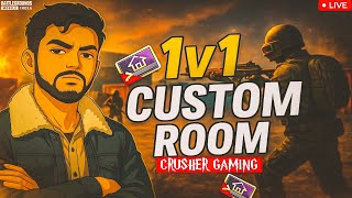 1V1 STREAK MATCH 🔥 1v1 TDM | Custom Room | BGMI LIVE | Crusher Gaming #tdm1v1live #tdm #bgmi