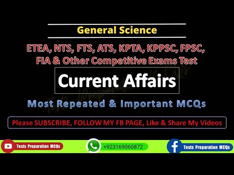 Current Affairs MCQs with Correct Answers || Most Important & Repeated MCQs || Pakistan Affairs