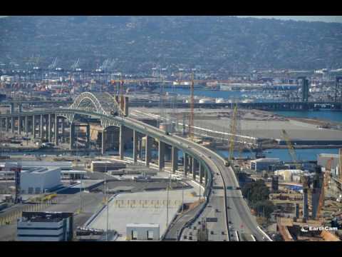 Timelapse footage of Gerald Desmond Bridge Courtesy of Port of Long Beach