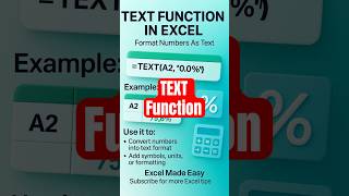 TEXT Function in Excel – Format Numbers as Text Easily!