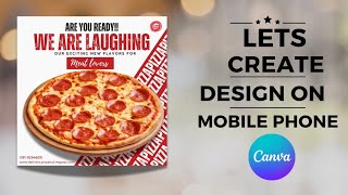 how to design food post on canva mobile phone Canva design tutorial #canva