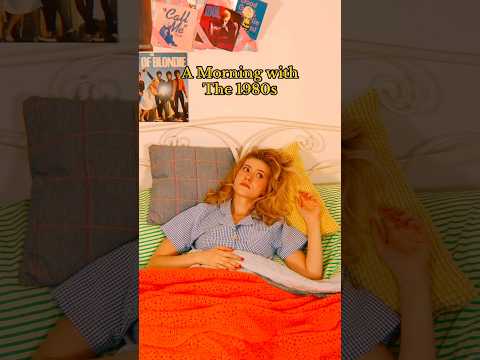 Wake me up in the 80s💁🏼‍♀️PJ’s & Orange jacket made by me🧵 #1980s #shortfilm #vintage
