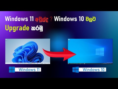 Windows 11 අවුල්ද? windows 10 වලට upgrade කරමු