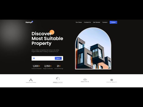 React | Real-Estate Landing Page with Framer Motion. | Responsive ✅