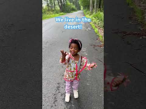 My two-year-old sees rain for the first time! #DesertBaby