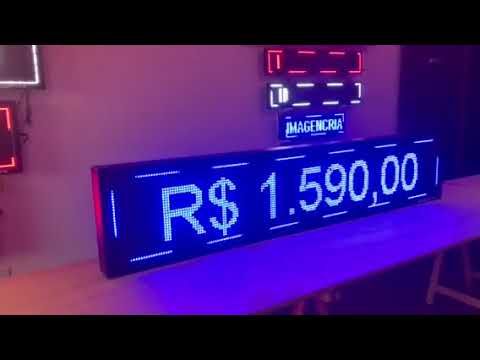 Painel de Led Azul - 200 x 40