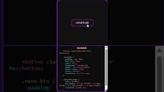 Neon Glowing Hover Button | HTML CSS | Coding Shorts | MCA DevPath