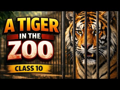 A Tiger In The Zoo Class 10 | In Hindi | By Leslie Norris | Animated