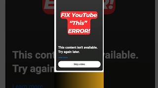 How to Fix  Fix “Content Not Available” Now! | Can’t Watch YouTube Video?
