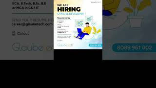 🚀 Glaubetech is Hiring: Laravel Developer | 1–2 Years Experience | Calicut #myspace #keralajobs