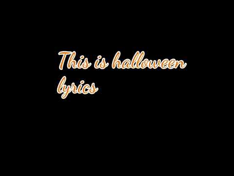 The nightmare before christmas- this is halloween Lyrics