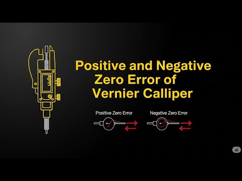 Positive and negative zero error of vernier callipers (Urdu+Hindi)