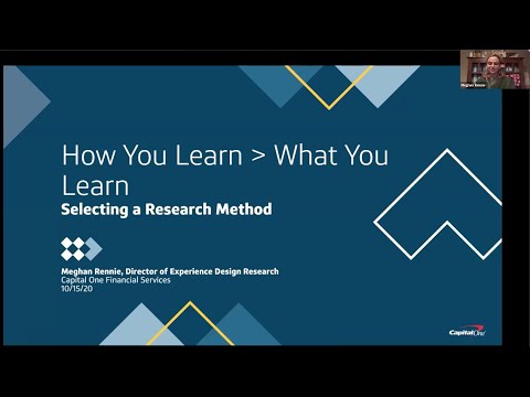 UXRS October 2020 Meeting - Selecting UX Research Methods - Meghan Rennie
