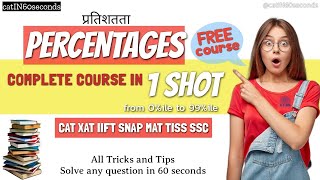 Percentages | प्रतिशतता | In 1 SHOT | Free Complete Lecture | CAT Preparation 2023