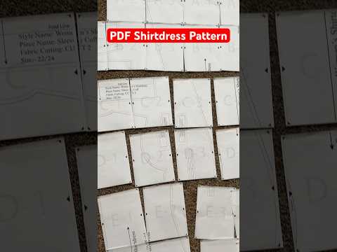 PDF Shirt Dress Pattern #patternmaking #sewing #sewingpattern