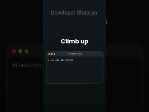 Html shortcuts you should know #html #coding #shortcut