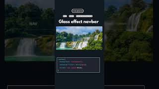 #navbar ✨ Glass Effect Navbar using HTML CSS ✨