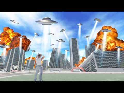 Franklin Survive UFO Attack in Indian Bikes Driving 3D
