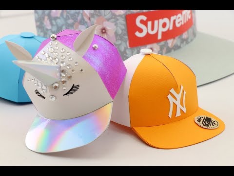 How to make a Miniature Paper Snapback Hat | EASY Template