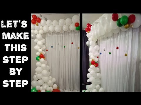Birthday decoration/Christmas themed birthday party ideas/how to decorate birthday party at home