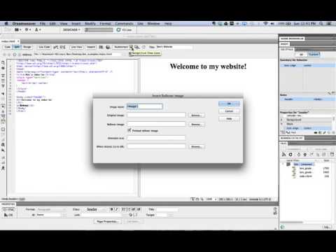 How to create a rollover image in Adobe Dreamweaver
