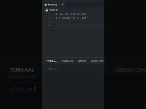 How do find the unique elements in list in a Python?🐍 #coding #learnpython #python #shorts